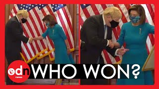 Johnson and Pelosi's AWKWARDLY Long Shake