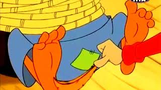 cartoon kangaroo feet tickled