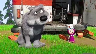Маша и Медведь - первые серии - Маша и Волк! СБОРНИК Весёлых приключений
