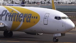 OY-PSB Primera Air Scandinavia Boeing 737-800 LINE UP and TAKEOFF ACE (LANZAROTE) [FULL HD]
