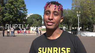 USA: Climate activists stage hunger strike outside White House to push for climate change plan