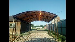 Навес №21 из поликарбоната своими руками.