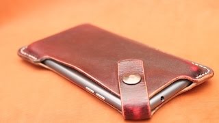 Making of 5.5 inch phone leather case DIY. Изготовление чехла для смартфона из кожи своими руками