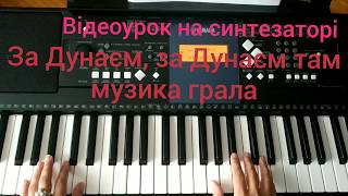 "За Дунаєм, за Дунаєм там музика грала"! Відеоурок на синтезаторі/фортепіано. Українська пісня!