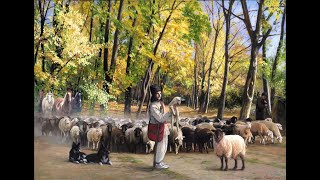 Музика ши пиктура молдовеняскэ Николае Сулак "Миорица", артист пластик Виктор Арсени
