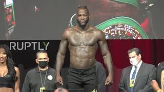 USA: Tyson Fury and Deontay Wilder III weigh in ahead of their third bout