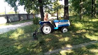 Японский минитрактор Hinomoto и роторная косилка  для малых тракторов Kubota, Hinomoto, Janmar