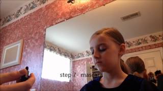 makup and hair for a preteen