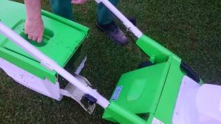 Как очистить травосборник газонокосилки Viking ME 545 V