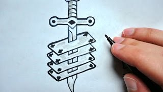 Как нарисовать Нож и карты  (Ehedov Elnur)