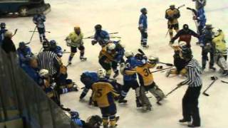 Драка хоккей  . Kids mass fight . Part 2