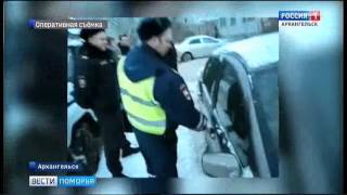 Сотрудники полиции разбили стекло машины при задержании  нетрезвого водителя