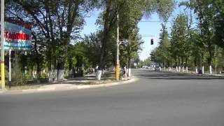 Тараз(Джамбул) Видеопанорама: Коммун-кая - Жданова (у бывш. кин-тра Ч. Валиханова, кафе Шолпан)