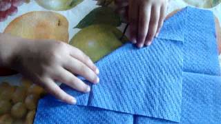 video  кухня    цветок из салфетки  flower of the napkin  video kitchen  salfet ve gul video metbe