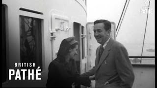Walt Disney And Wife Arrive In England (1946)