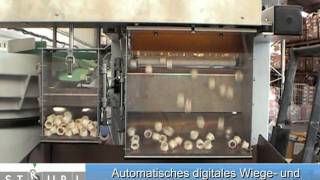 Stückgüter Beutelverpackung, vollautomatisch digitales Wiegesystem m. PLUG&PACK System www.Strubl.de