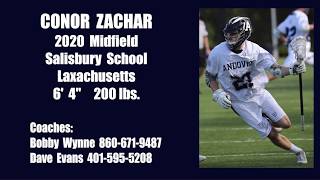 Conor Zachar-2019 Lacrosse Highlights
