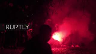 Italy: Inter and AC Milan fans revel outside San Siro ahead of derby