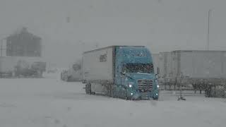 478#Alex-Дальнобой СШA...Utah,Wyoming,I-80..Snow storm..USA