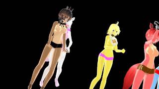 (Mmd) Five night anime*One* Three (MOTION DL)