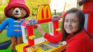 Paddington Bear Pretend Play going to McDonald's