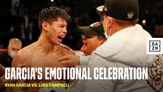 Ryan Garcia's Immediate Emotional Reaction To KOing Luke Campbell