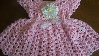 video 1 crochet sparkle  cotton baby girl spring summer dress