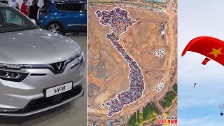 1.700 xe lập kỷ lục xếp hình bản đồ Việt Nam! VinFast VF8 lần đầu xuất hiện trước công chúng!
