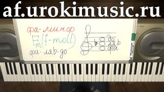 vse.urokimusic.ru Аккорд Fm. Фа минор. f-moll. Красивые мелодии на синтезаторе