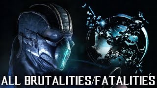 MKX Sub Zero - All Brutalities and Fatalities - Mortal Kombat X Sub-Zero Gameplay