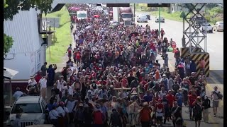 Migrant caravan pushes north in the hope to reach US border