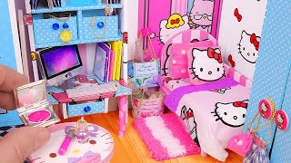 DIY Miniature Hello Kitty Dollhouse ~ Bedroom & Bathroom