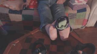 Wide Male Soles on a Table