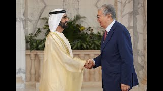محمد بن راشد يستقبل رئيس كازاخستان