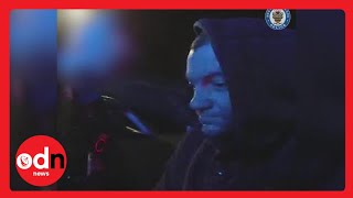 Moment triple murderer is caught by armed police