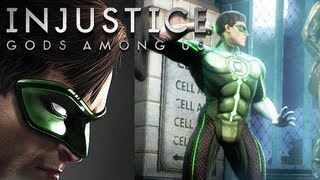 Injustice: Gods Among Us Green Lantern Vs Solomon Grundy Battle Gameplay - HD