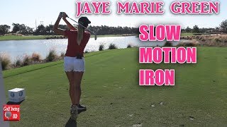 JAYE MARIE GREEN SLOW MOTION DTL IRON GOLF SWING 1080 HD