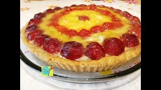 Фруктово-ягодный тарт с кремом Пломбир