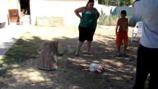 First timers killing chicken.