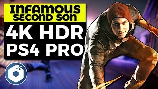 inFAMOUS Second Son 4K HDR PS4 Pro Gameplay | Enhanced Graphics & Resolution