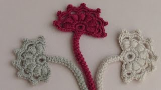 Вязание крючком бутона цветка. Мотив для ирландского кружева.Урок вязания.