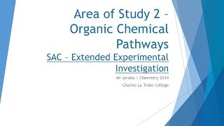 CLTC Chemistry 3/4 - EEI SAC on Aspirin Synthesis overview