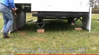 Installing Insul-Skirt, insulating panels for RVs, by Benchmark Foam