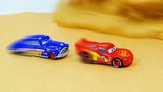 Cars 3 Toys Lightning McQueen VS Doc Hudson Race!! Stop Motion Animation . Movie For Kids