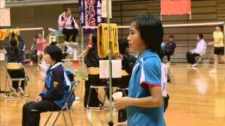 女子シングルス ４年生以下 川床美都希（福岡県） vs 小野涼奈（群馬県）