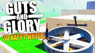 Guts And Glory - 3D HAPPY WHEELS MEETS BEAMNG & MORE, DAD & SON - Funny Moments Gameplay