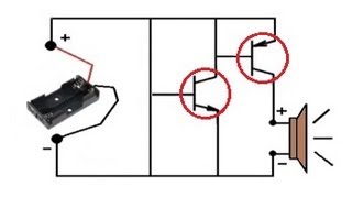 Como hacer un mini amplificador con 2 transistores