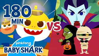 BOO! Baby Shark vs Halloween Monsters | +Compilation | Halloween Story 