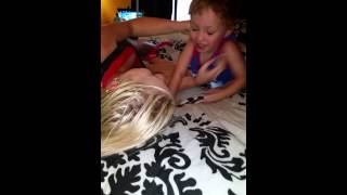 James wrestling  Aunt Brittany 7/25/15