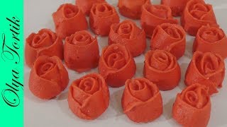 РОЗЫ из айсинга Как сделать розы из айсинга Рецепт глазури